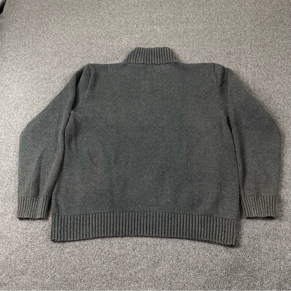 Vintage Polo by Ralph Lauren 100% Cotton Grey Quarter Zip Sweater Men’s Sz S-Med - Picture 5 of 10
